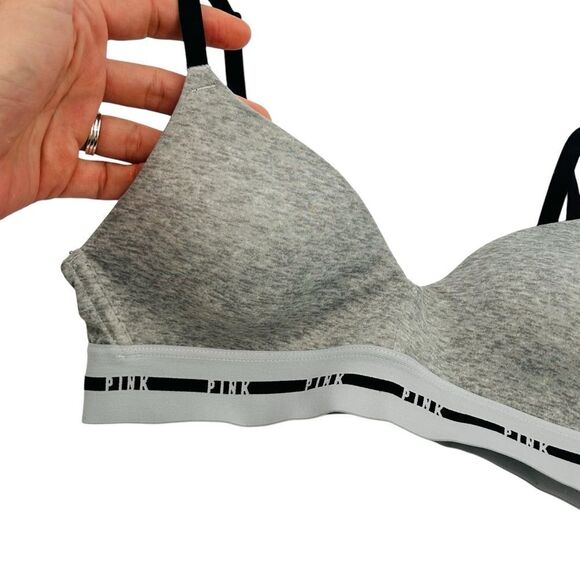 Pink Victorias Secret Wear verywhere wireless lightly lined gray size 32B - Picture 3 of 5